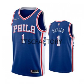 Herren NBA Philadelphia 76ers Trikot James Harden 1 Nike 2022 Icon Edition Blau Swingman